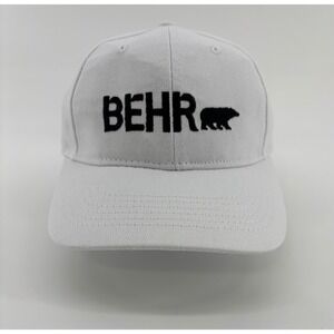 Behr Paint Baseball Cap White Embroidered Logo Hook & Loop Adjustable